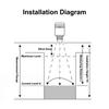 Niveau d'eau ultrasonique DC24V Mètre de niveau de profondeur d'eau et de liquide avec affichage LED et étanche Mètre de niveau de profondeur de liquide multifonctionnel pour aquarium