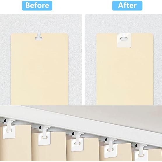 25 Pieces of double-sided Clear Vertical Blind Repair Tabs, Vertical Blind Tabs, Vertical Blinds Replacement slats, Blind Fixers, Pre-Cut Vertical