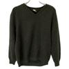 HERMES 16AW Khaki cashmerex mohair V-neck ribbed oversized knit tops 34 grayUsed