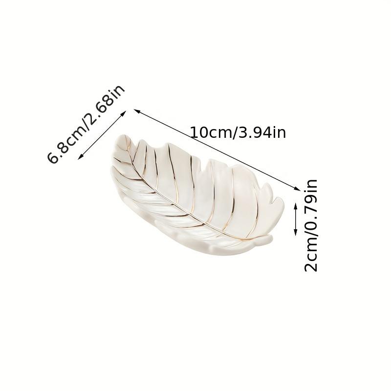 

1 шт. Листья, Пластина для украшений 2 комплекта, Пластина для обручального кольца Красивая декоративная Пластина для украшений, Подарок Маленький подарочный белый Pack of 1