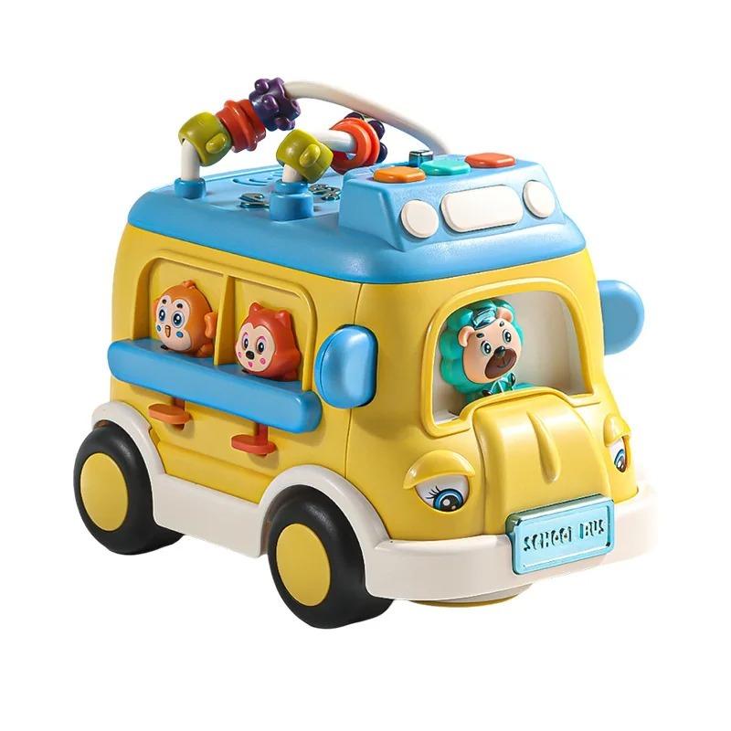 New Electric Universal Wheel School Bus Car Toy For Boys Girls Educational Fun Singing Vehicle Play Model Railed Transport Toy