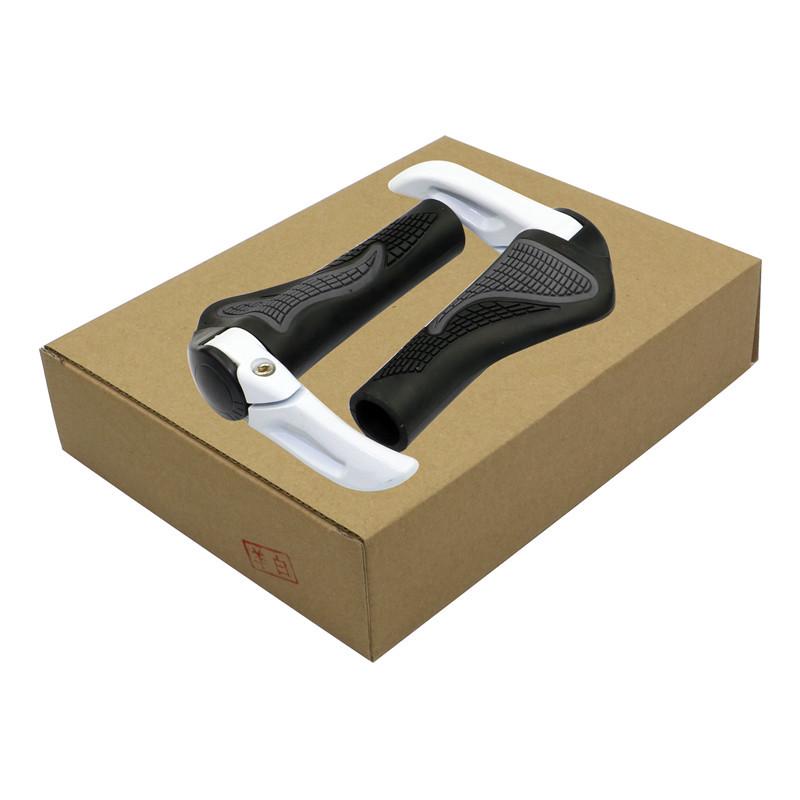 Ergonomic Aluminum Alloy Mountain Bike Handlebar Grips with Rubber Lock-On Ends