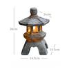 Outdoor Solar Lights Garden Decoration Outdoor Handcrafted Zen Pagoda Sculpture Retro Art Statue For Courtyard Balcony Porch