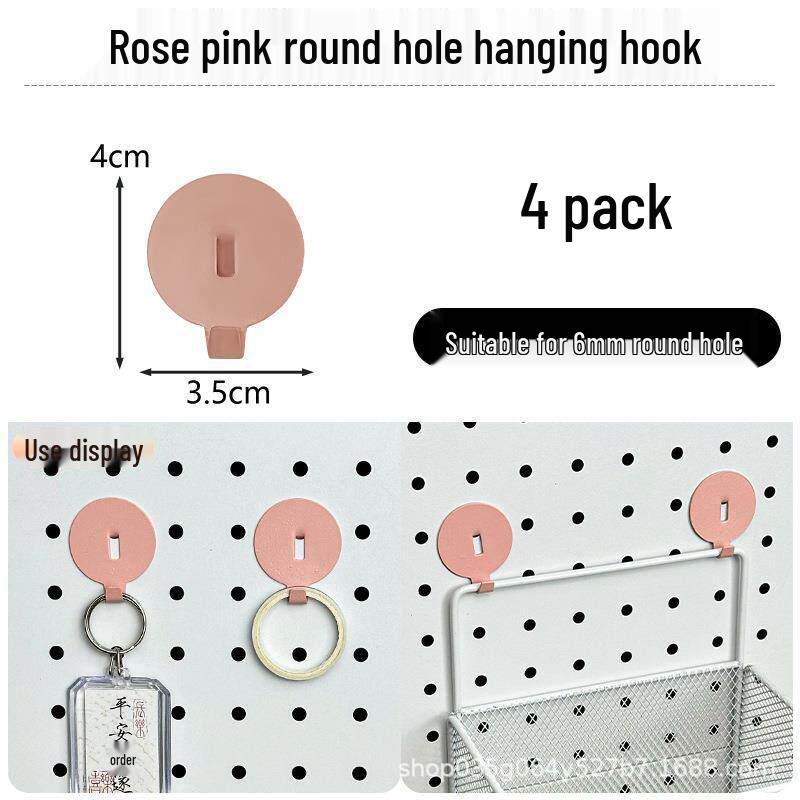 Pegboard Wall Organizer with Hooks - No-Drill Storage Rack for Entryway or Study Room.