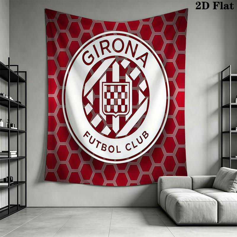 Girona FC poster Wall Hanging Printed Fabric Blanket Decorative Tapestries for Bedroom Living Room Home Decor