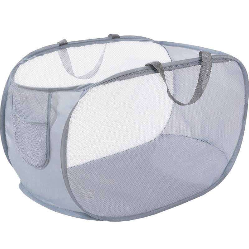 Extra-Large Mesh Laundry Hamper With Handles Foldable Versatile Storage Bag For Dirty Clothes In Multiple Rooms Laundry Baskets