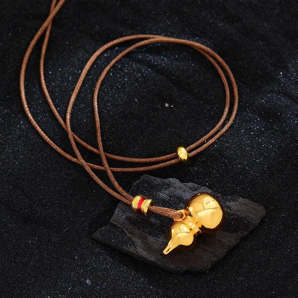 Gold Gourd Necklace Long Pendant Wang Jiaer With Light Luxury High Sense Versatile Temperament Sweater Chain