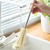 Brosse à bouteille avec manche en bois et gobelet en verre, accessoire de cuisine