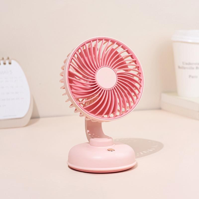 

Rechargeable USB Desktop Mini Fan: Quiet, Strong Wind for Office, Dorm, Student. 110x101x160mm розовый