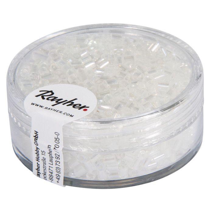 Perle Chevilles en verre Cristal Garniture argenté 2 mm 16 g