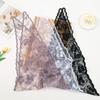 Solid Color Foulard Bandana Embroidery Hair Scarf Headband New Lace Scarf  Women