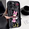 Pink Minnie Mouse Phone Case For iPhone 17E 11 12 13 14 15 16 17 Pro Max Fundas 17 Air Plus 16e Mini Silicone Back Cover