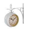 Retro Wall Clocks Double-side Living Room Mute Metal Home Decoration
