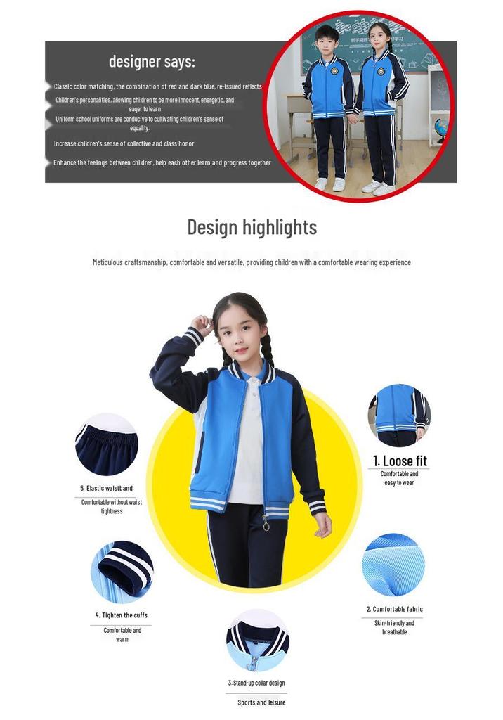 2021 Unisex Spring & Fall Sport Suit: Youth Casual & School Uniform for Running with Print Design
