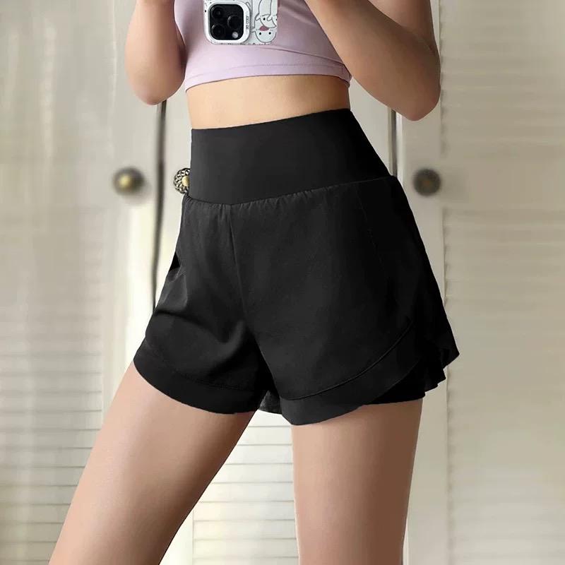 Women's Quick-Drying Mid-Waist Yoga & Running Shorts