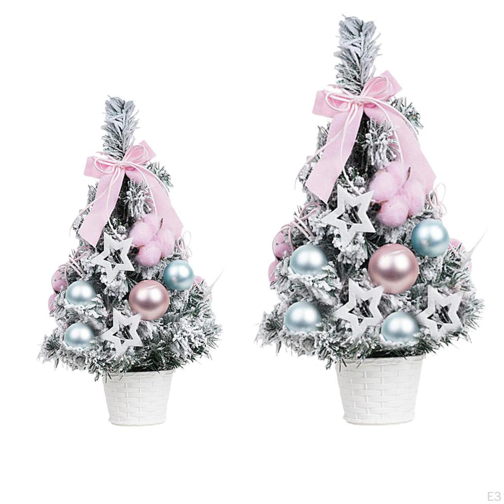 Christmas Tree Ornament Decor Decorative Desktop Xmas Gift Craft for Bedrooms Holidays