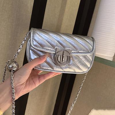 Premium Bag Trendy Small Fragrant Wind Rhombus Chain Bag Versatile Shoulder Messenger Bag