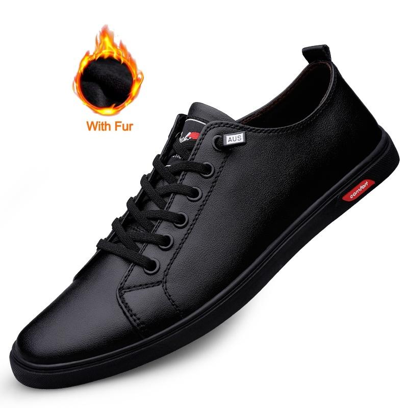 

Fashion Men Casual Leather Board Shoes 2025 New Outdoor Breathable Antiskid Sneaker Fashion Flat Designer Classic Lace-up Walking Shoes 45