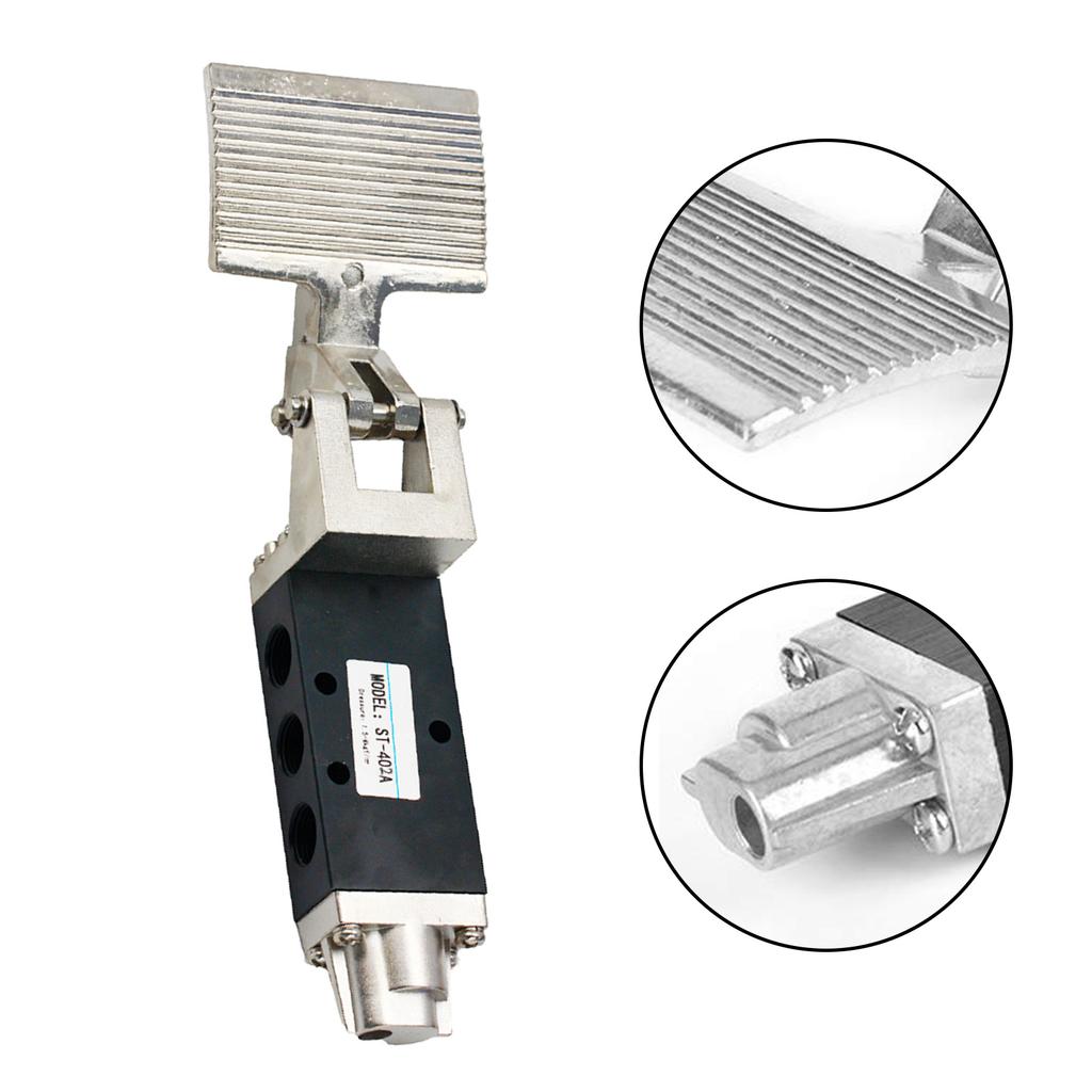 Air Pneumatic Foot Pressure Control Valve 2 Position 5 Way Air Control Valve 1/4inch Pneumatic Foot Pedal Valve
