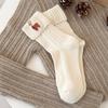 Cotton Christmas Embroidery Socks Christmas Tree Mid-Tube Socks Cute Cartoon Hosiery  Cosplay