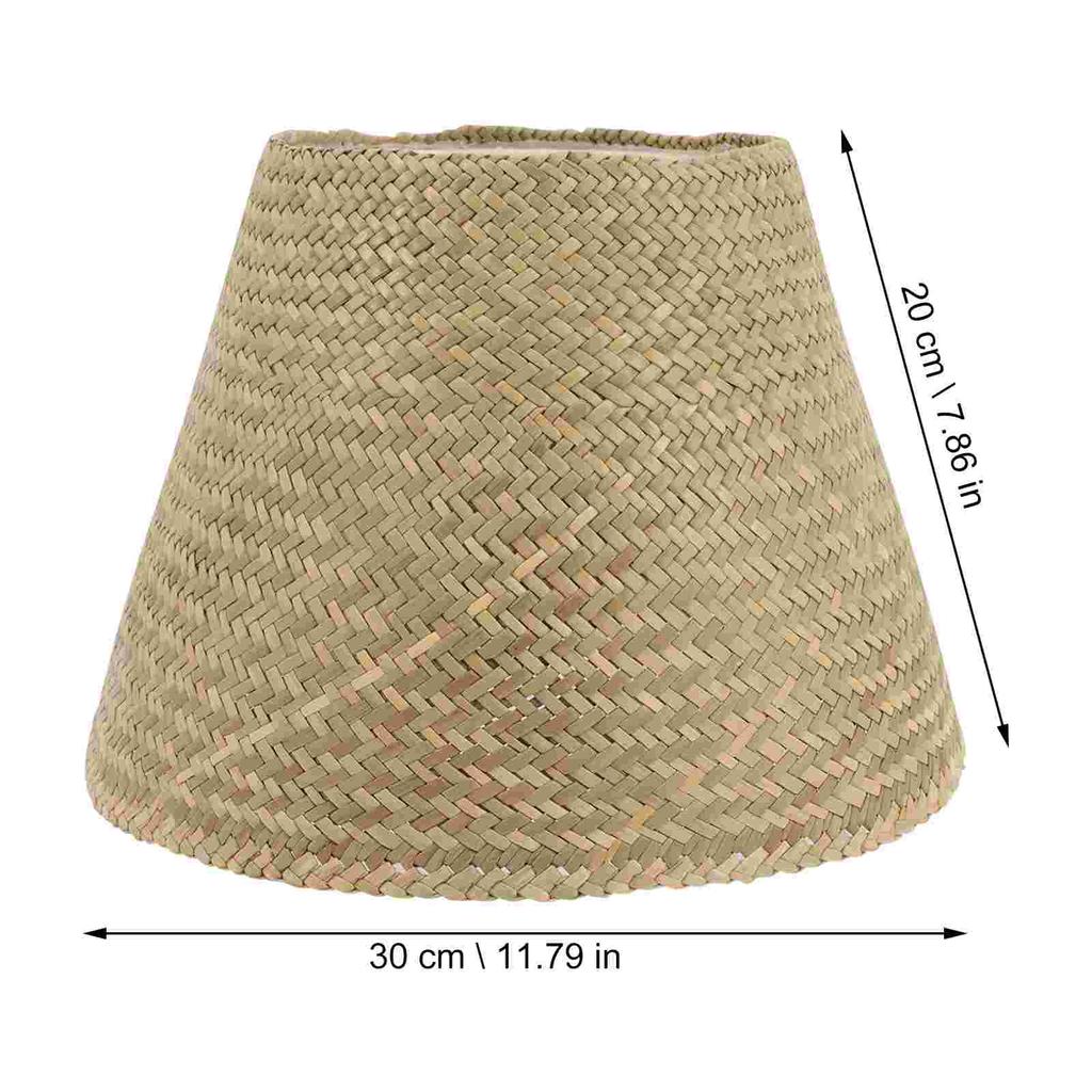 Rattan Lamp Shade Decorative Wicker Lamp Shade Replacement Chandelier Lamp Clip On Bulb Ceiling Pendant Fixture For Table