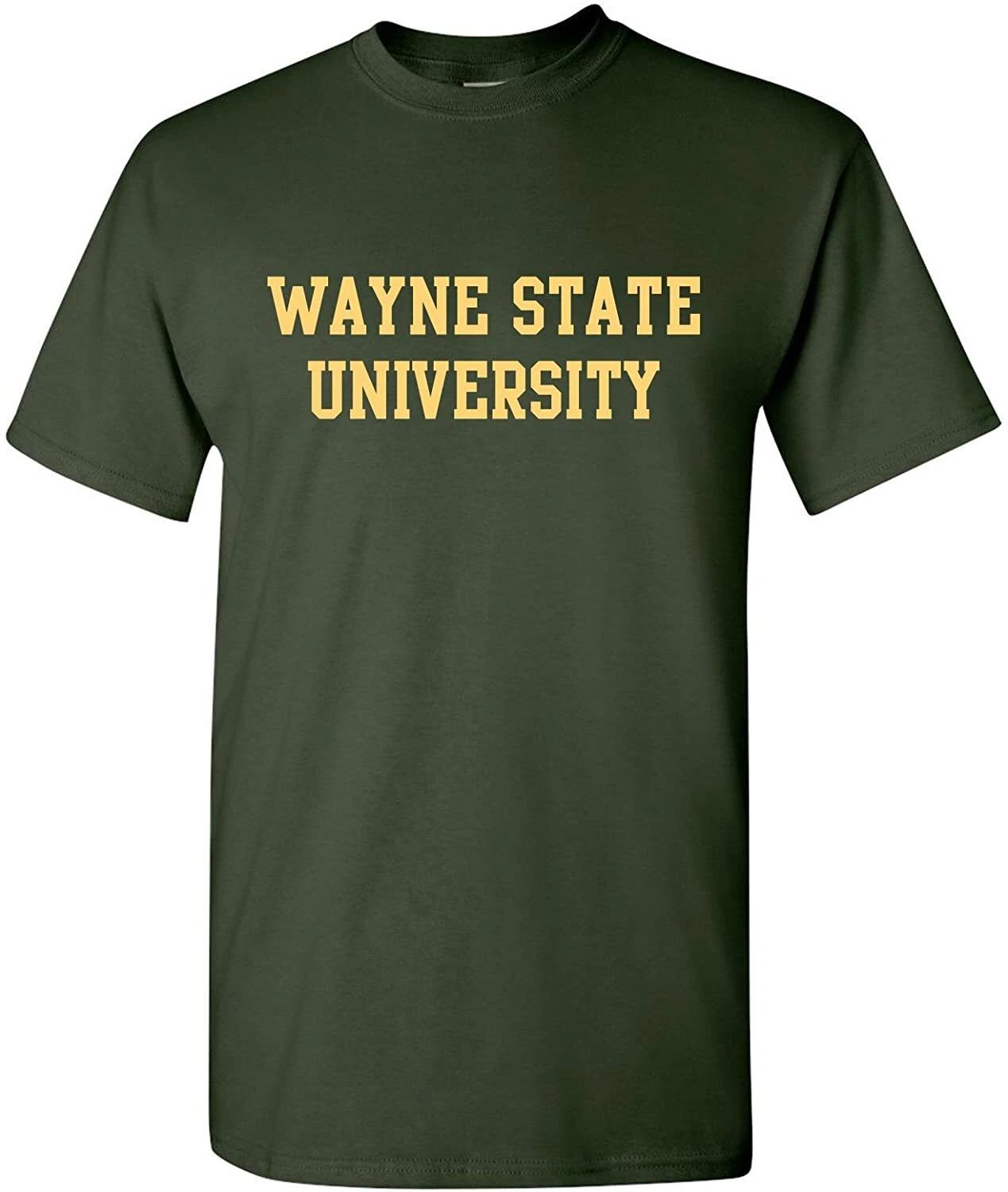Wayne State University Warriors Basic Block - NCAA Team T-Shirt - Forest Green S