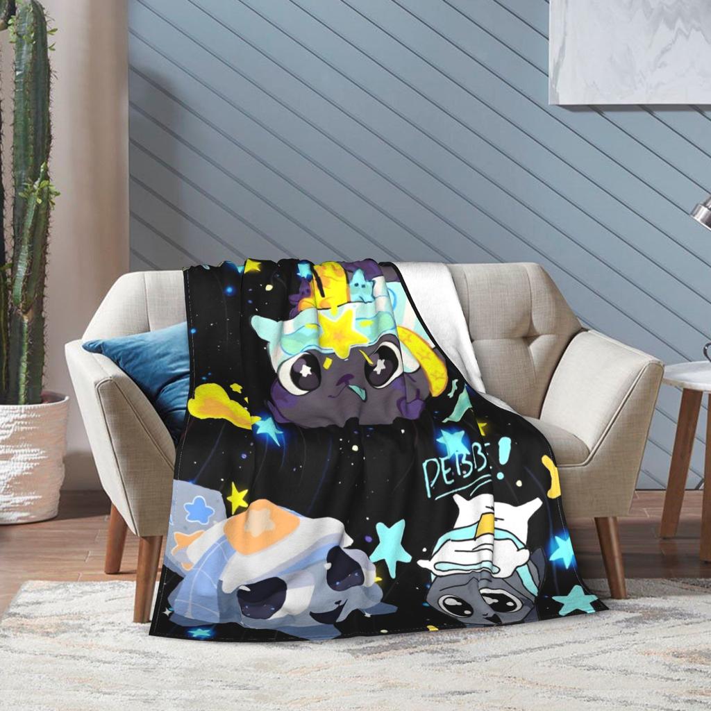 Tecknad Dandy Astros Dandys Värld Spelfilt Multi-storlek Mjuk Luddig Plysch Pläd för Soffa Soffa och Säng