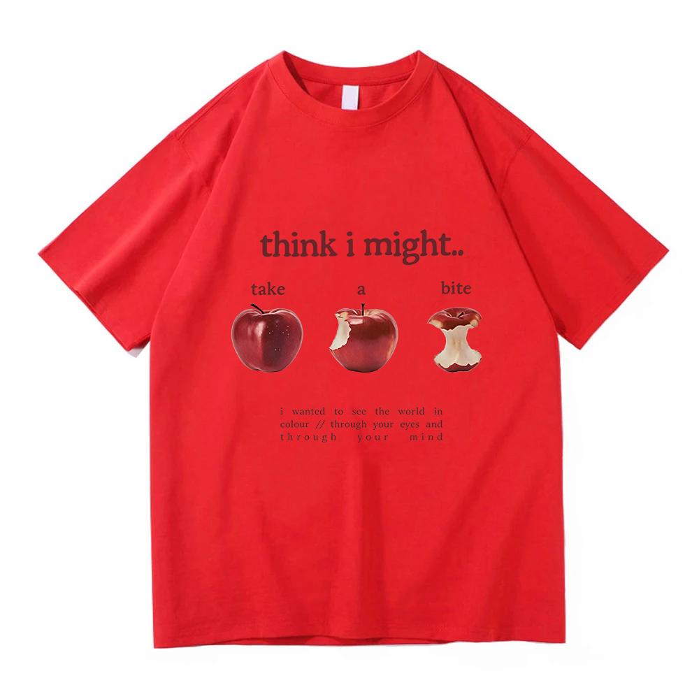 2026 Beabadoobee Think I Might Take A Bite Merch T-shirts Men Women Fashion Pop Music T Shirts Male Casual Vintage Oversized T-s