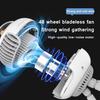 USB Flexible Air Conditioner 3600mAh Chargeable Stroller Cooling Fan 130° Auto Rotation 4-gear Wind Handheld For Outdoors Quiet
