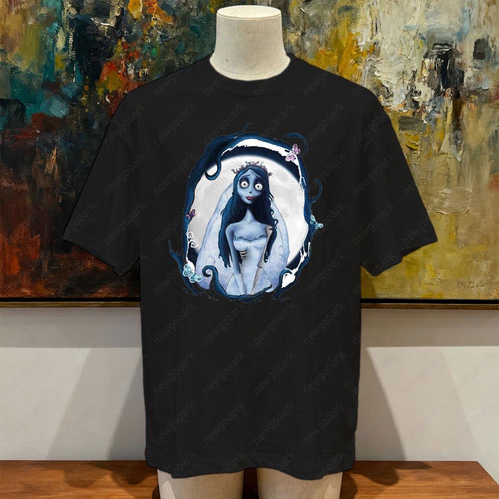 Corpse Bride Wedding Vintage Movie Graphic T Shirts Women Unisex High Quality Cotton Clothes Casual Short Sleeve O Neck Tees