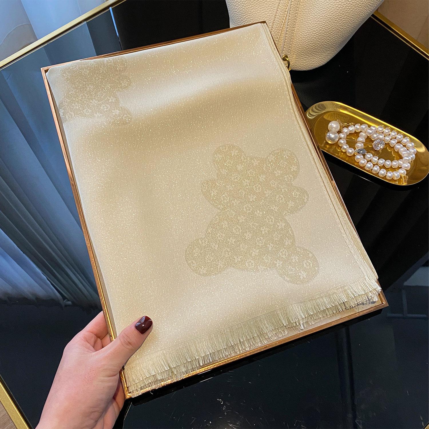 

Spring And Summer Tencel Cotton Gold Silk Silk Scarf High Fashion Foreign Style Beach Scarf Shawl Pentagram Scarf Women бежевий