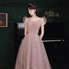 Rochie de seară pentru femei 1011 nouă toamnă și vară banchet elegant temperament atmosferic artă examen vocal roz rochie lungă