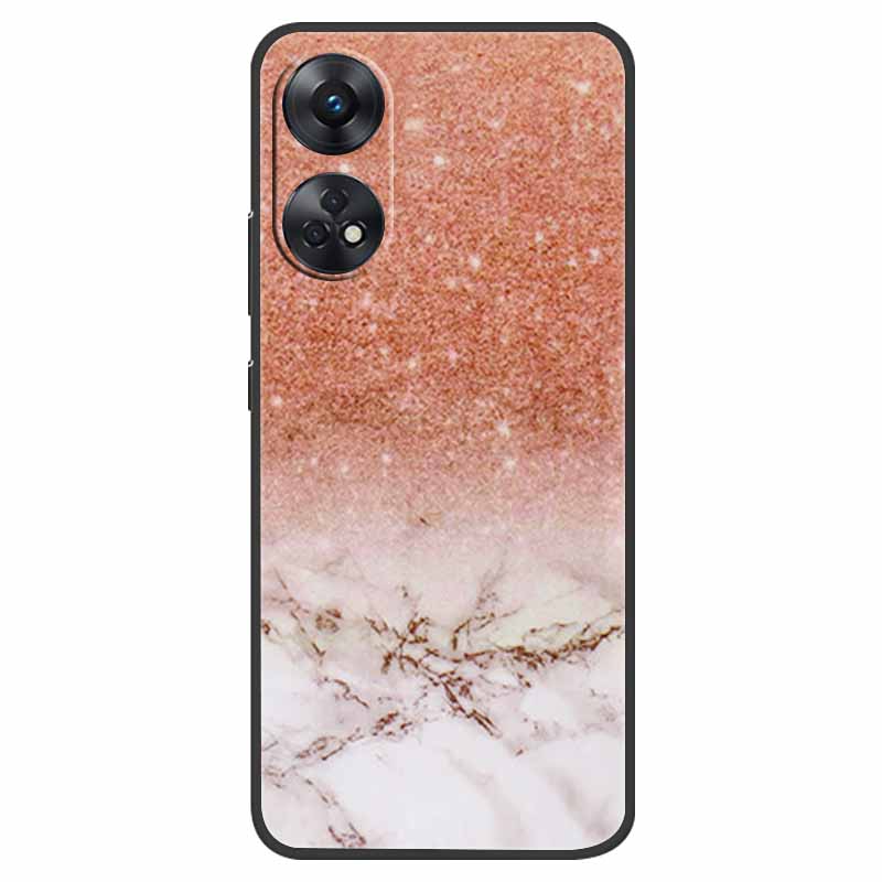 Case For Oppo Reno 8T Cover Black Silicone Soft Phone Back Cases for Oppo Reno8 T 4G Fundas Reno8T CPH2481 6.43" Lovely Fundas