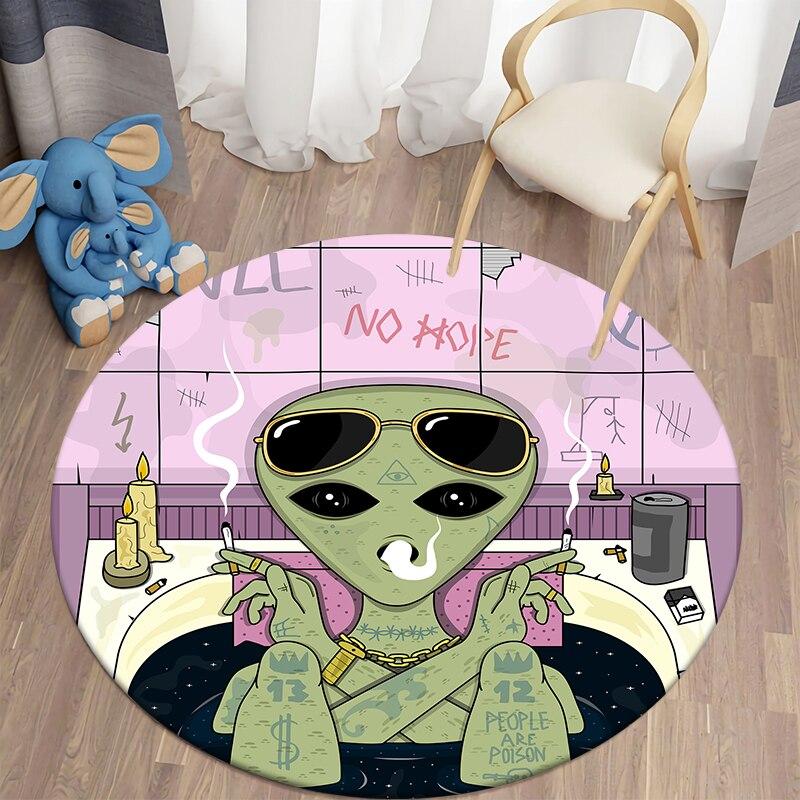 Ronde Tapijt Voor Woonkamer Hippie Paddestoel Karpetten Zon En Maan Slaapkamer Tapijt Vloermat Room Decor