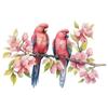 Cartoon Lovers Branch Bird Living Room Porch Home Decoration Wall Stickers Self-adhesive