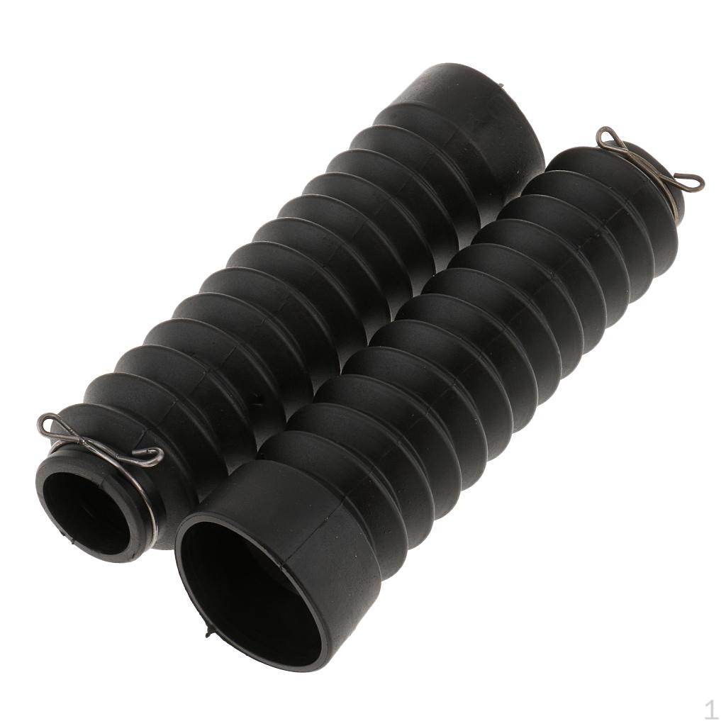 Pair Motorcycle Shocks Fork Cover Dust Boots Rubber 210 30mm