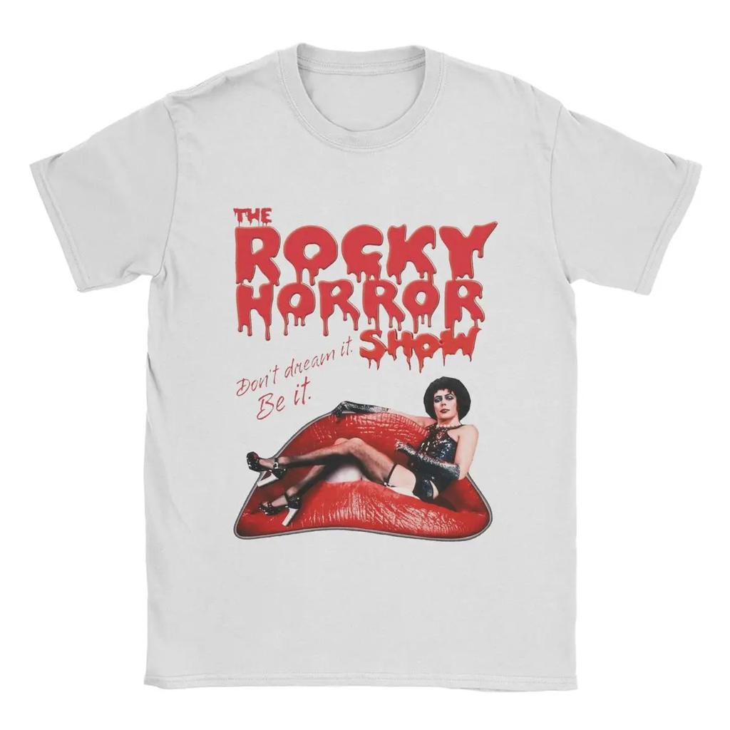 Vintage The Rockys Horror Picture Show T-Shirts Men Women Crewneck 100% Cotton T Shirts Short Sleeve Tees Clothes