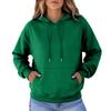 Damen Color Lockere Passform Übergröße Langarm Sweatshirt mit Tasche für Lässige Alltagsmode