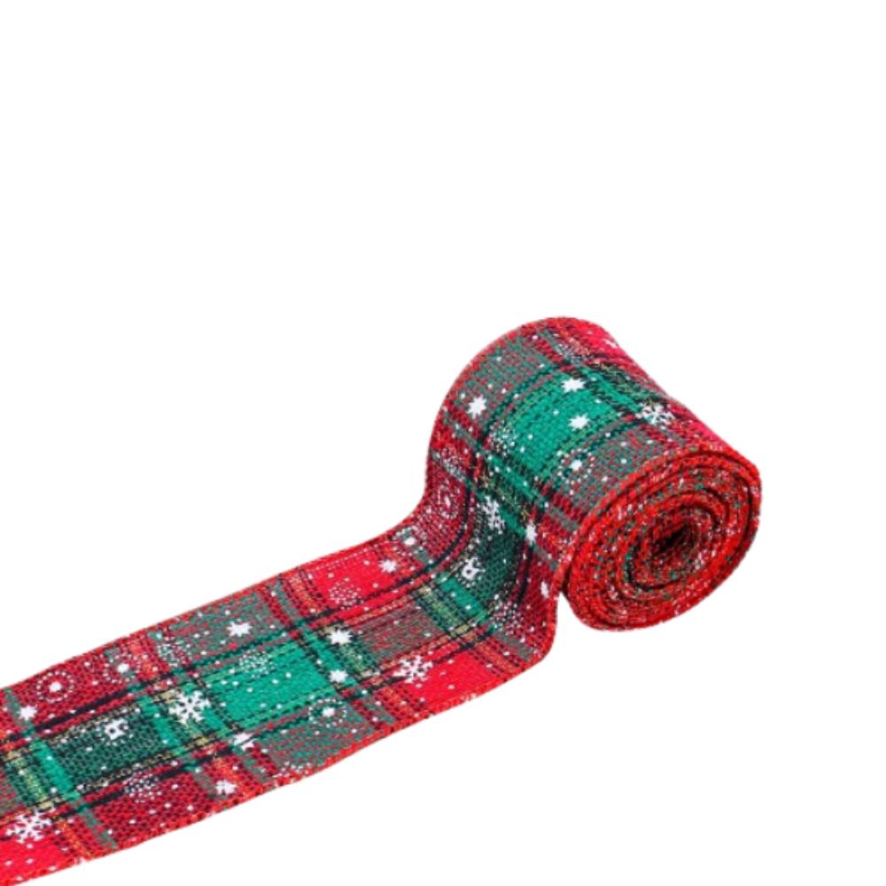 

Handmade Gingham Christmas Ribbons Large Merry Christmas Decoration Party Favors Style 4