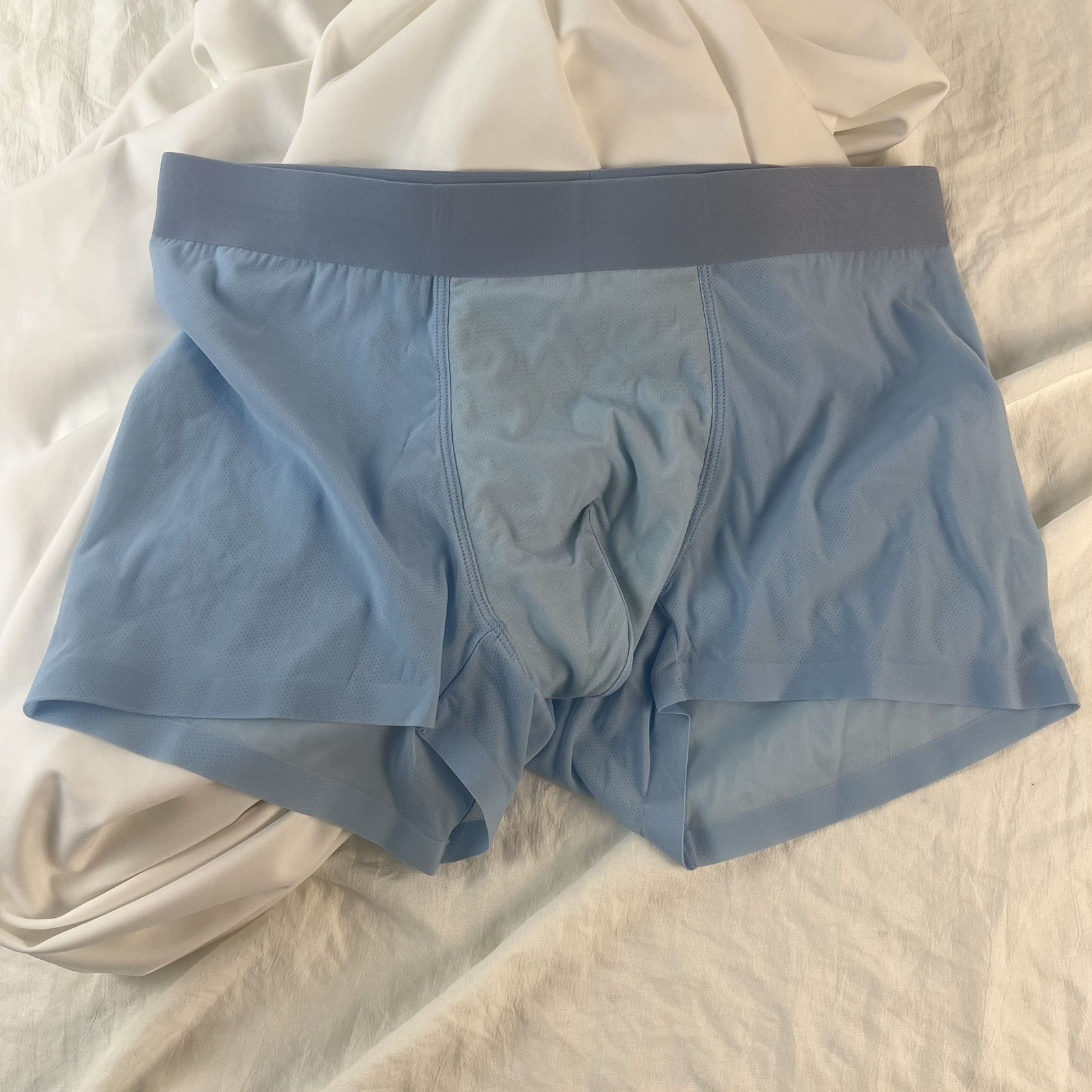 

Мужское нижнее белье Ice Silk, быстросохнущие бесшовные боксеры, ультратонкие, прозрачные, дышащие, удобные трусы-трусы XL небесно-голубой