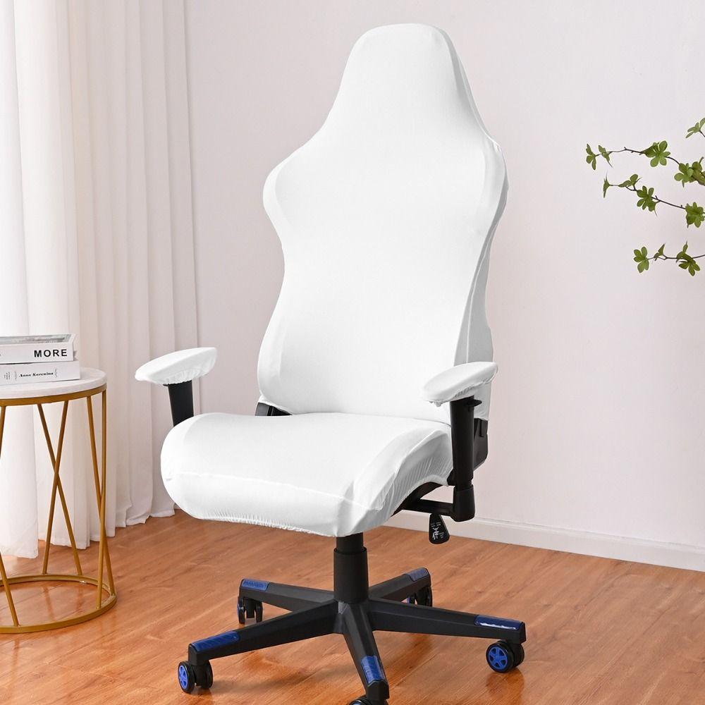 Solid Color Gaming Chair Cover Elastic Seat Cover Washable Protector Cover  Office Chair