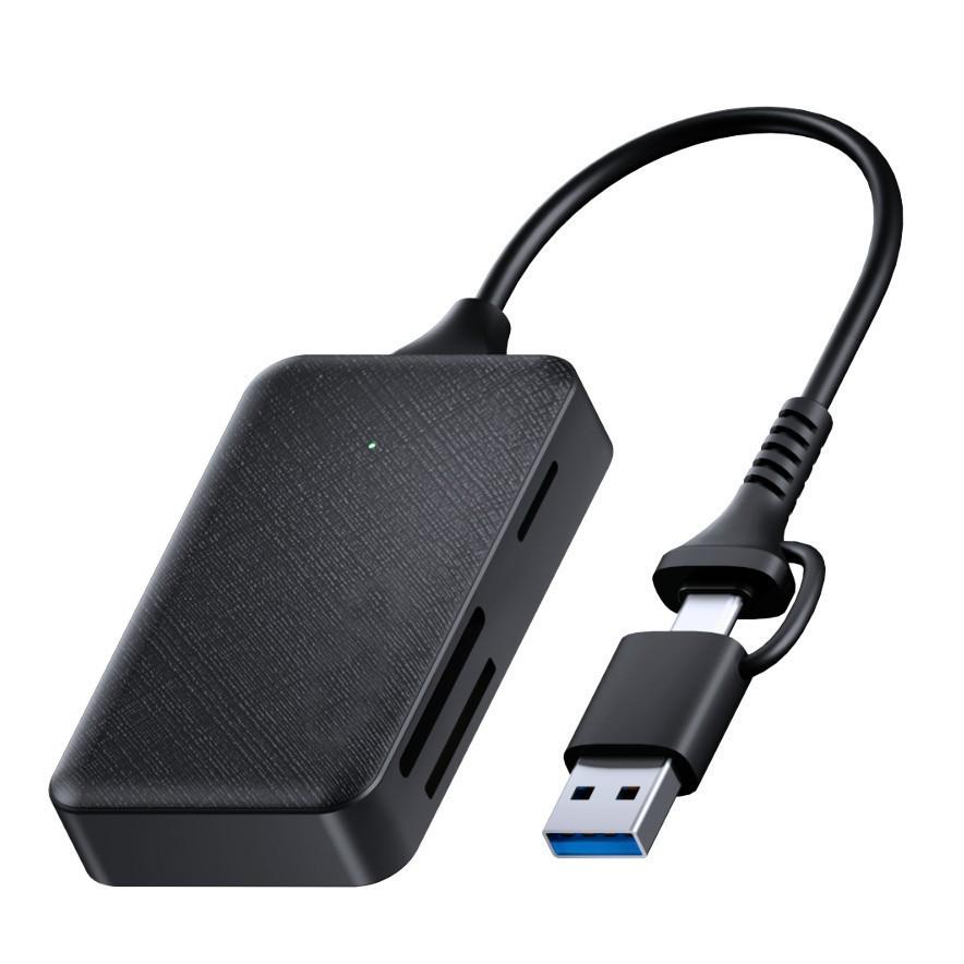 Apple-Compatible 8-in-1 USB 3.0 Dual-Head Type-C Card Reader & Expansion Dock