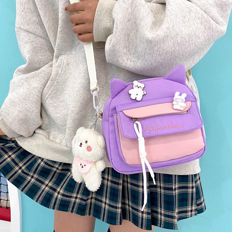 New Messenger Bag Nylon Girl Small Bag Cute Sweet Shoulder Bag Soft Sister Small Fresh Student Messenger Bag