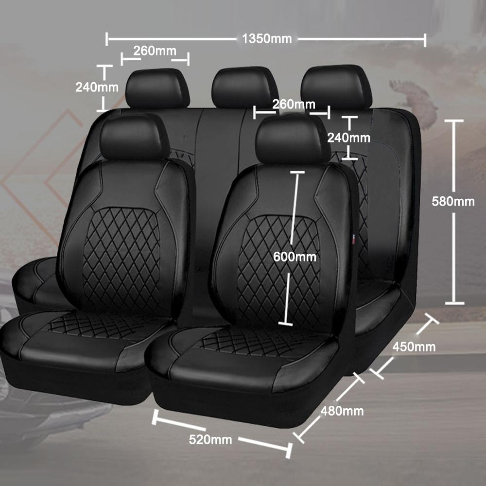 9 Bucuri Husa Scaun Auto Piele PU Protectie Scaun Universal Set Complet Interior Auto