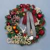 Factory Christmas Wreath Door Hanging Decorative Vine Snowfall for Mall Entrance Stair Handrail Pendant Bell Artificial Flower