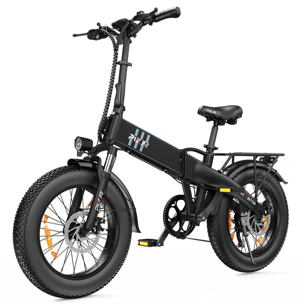 Vélo Électrique Pixar F2 Moteur 250W Pneu 20"x4.0" Vélo Électrique Pliable Ville 7 Vitesses Freins à Double Disque 48V 15Ah Suspension Fourche Avant