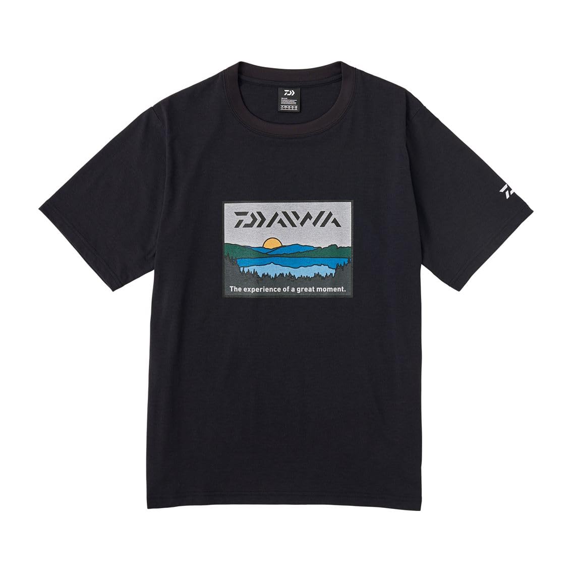 DAIWA Fishing Net T-Shirt, Lakeside, DE-6324, Black