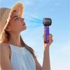1PC High-speed Handheld Fan Ice Compress Cooling Small  Outdoor Portable Foldable Small Neck Fan Digital Display Stepless Speed Regulation