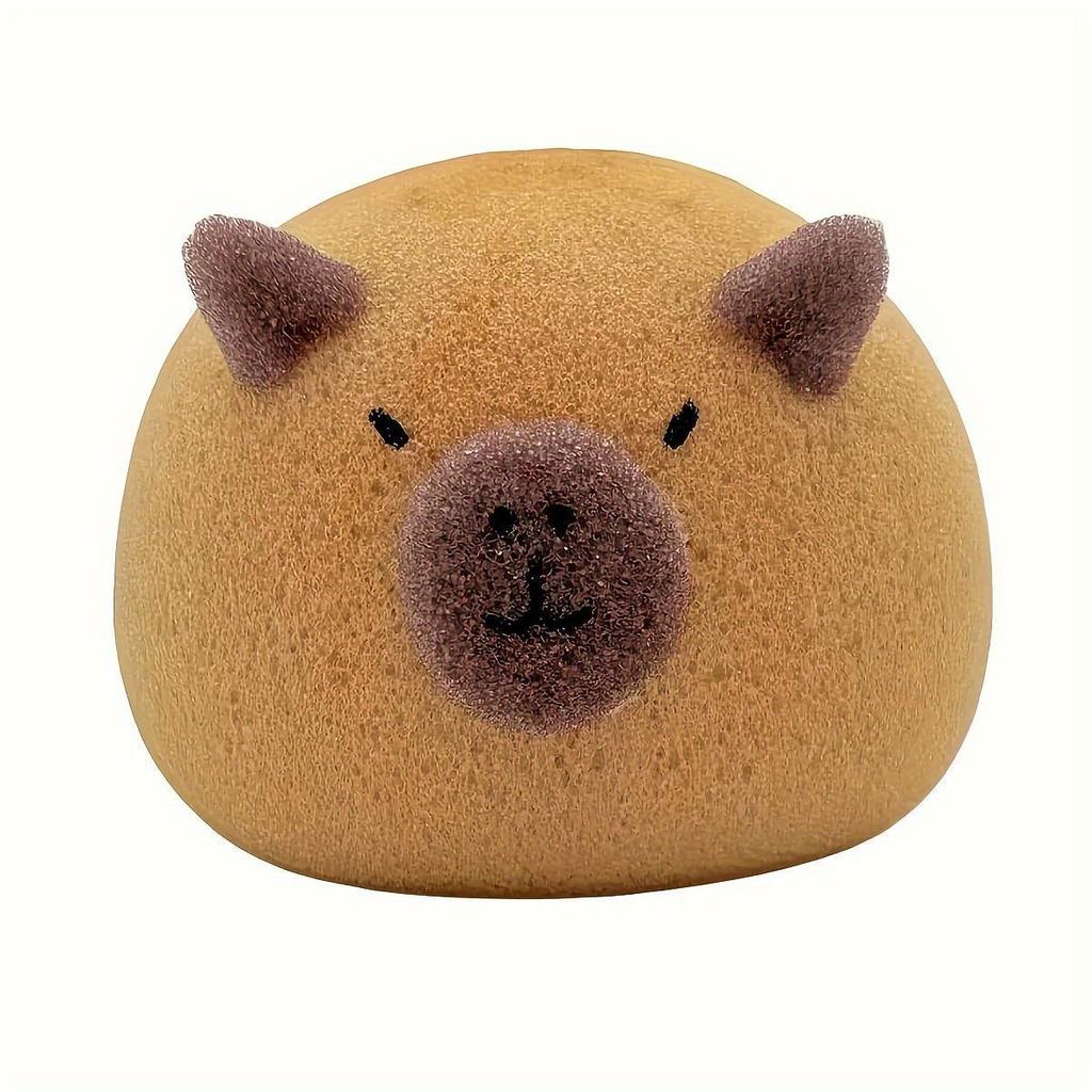 1Pcs Wash Blistering Capybara Bath Sponge Ball Body Exfoliate Household Baby Shower Brushes Bubble Sponges Cartoon Animal Shape