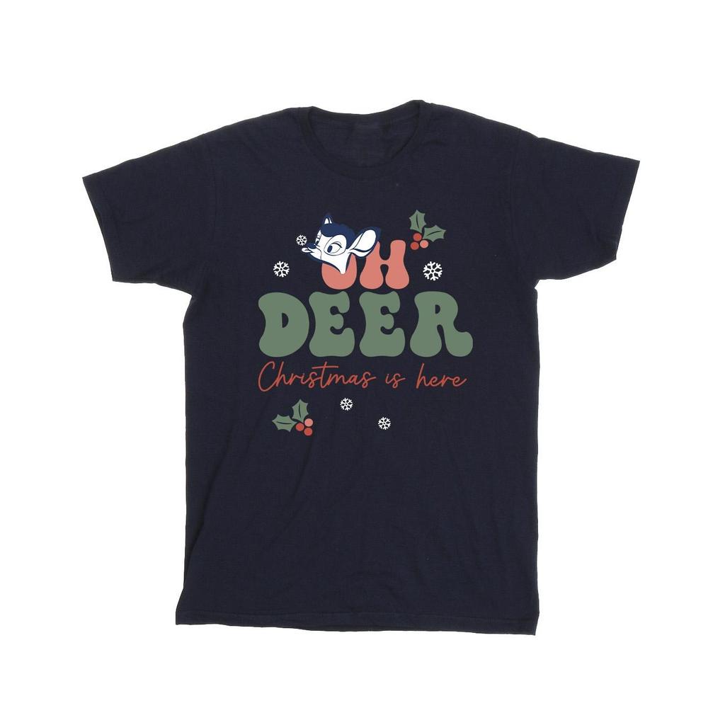Disney Dziewczęcy bawełniany T-shirt Bambi Oh Deer